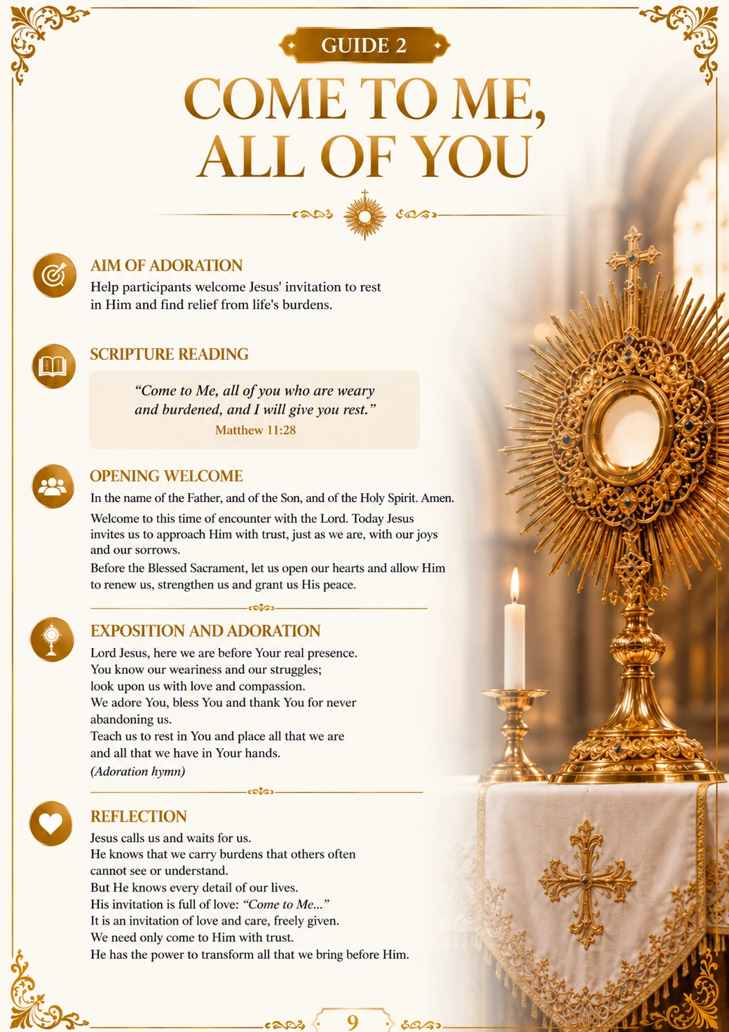 Localized Eucharistic Adoration resource