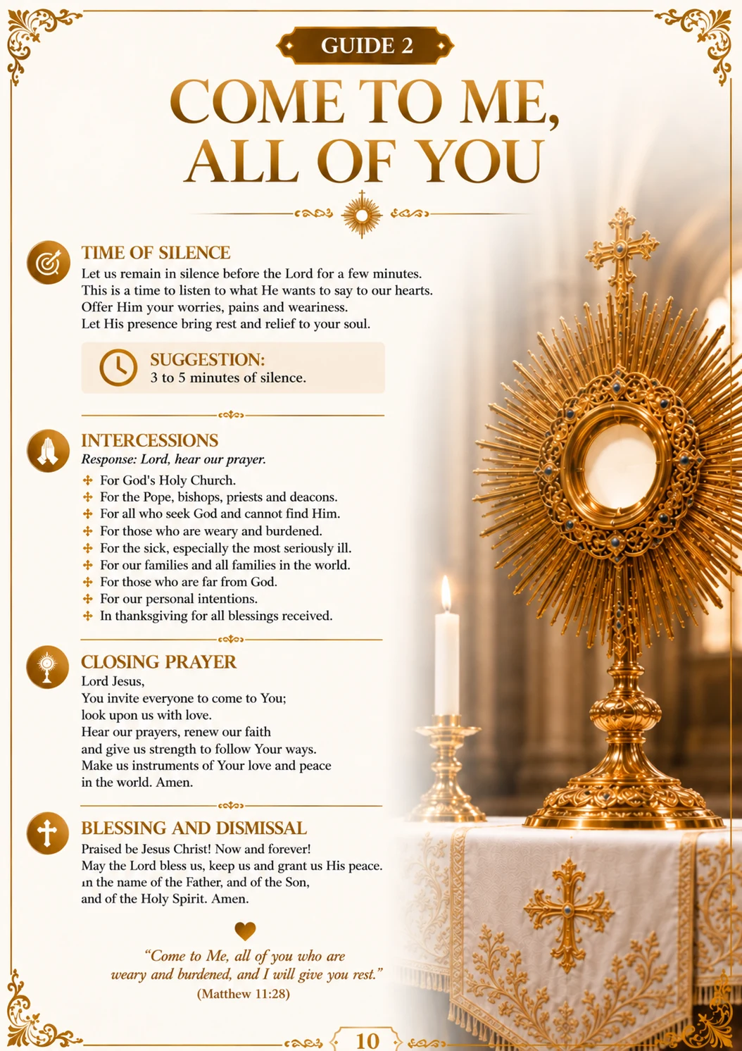 Localized Eucharistic Adoration resource